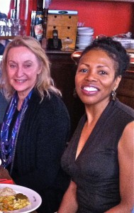 Chicago Tribune columnist Dawn Turner with Patricia Tennison at Paris Cafe Writing