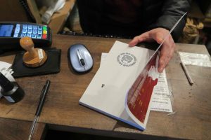 Get your book stamped at Shakespeare and Company, Paris.