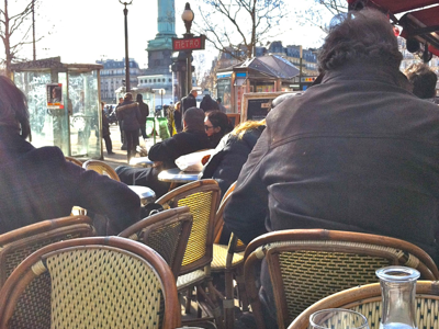 cafe at the Bastille, Paris