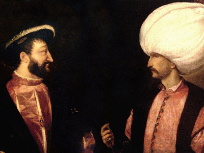 painting of Francis I and Suleiman the Magnificent