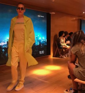 Yellow was a popular color for spring 2020 at the Galeries Lafayette fashion show.