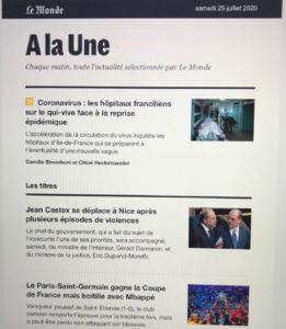 Le Monde is a major French newspaper that is available online